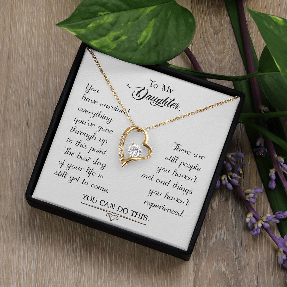 To My Daughter You Can Do This Forever Love Necklace