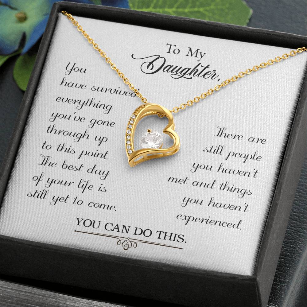 To My Daughter You Can Do This Forever Love Necklace