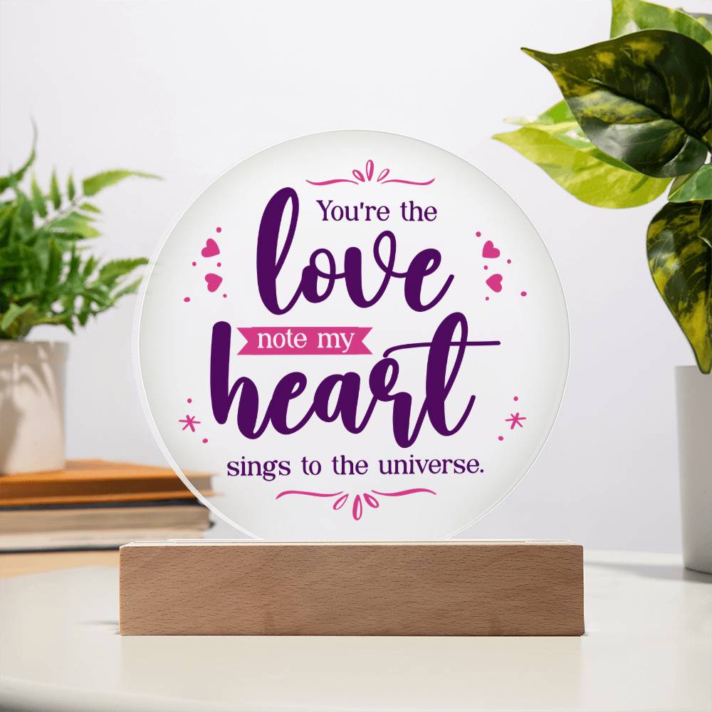 Acrylic Circle Plaque Keepsake Gift