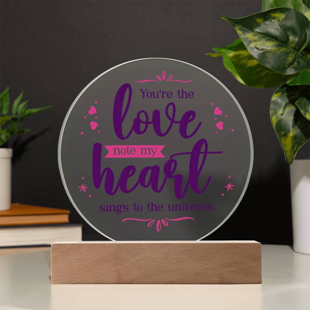 Acrylic Circle Plaque Keepsake Gift