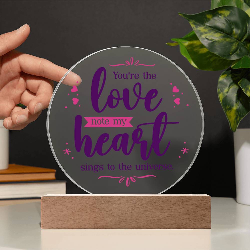 Acrylic Circle Plaque Keepsake Gift