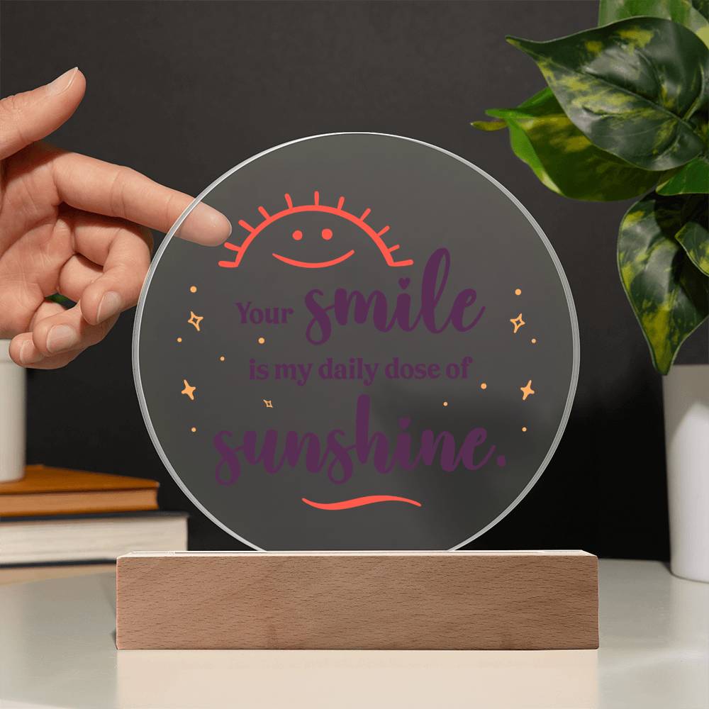 Acrylic Circle Plaque Keepsake Gift