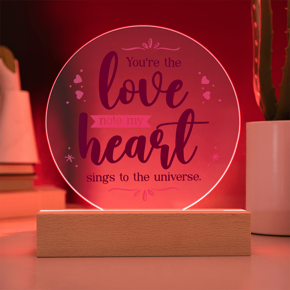 Acrylic Circle Plaque Keepsake Gift