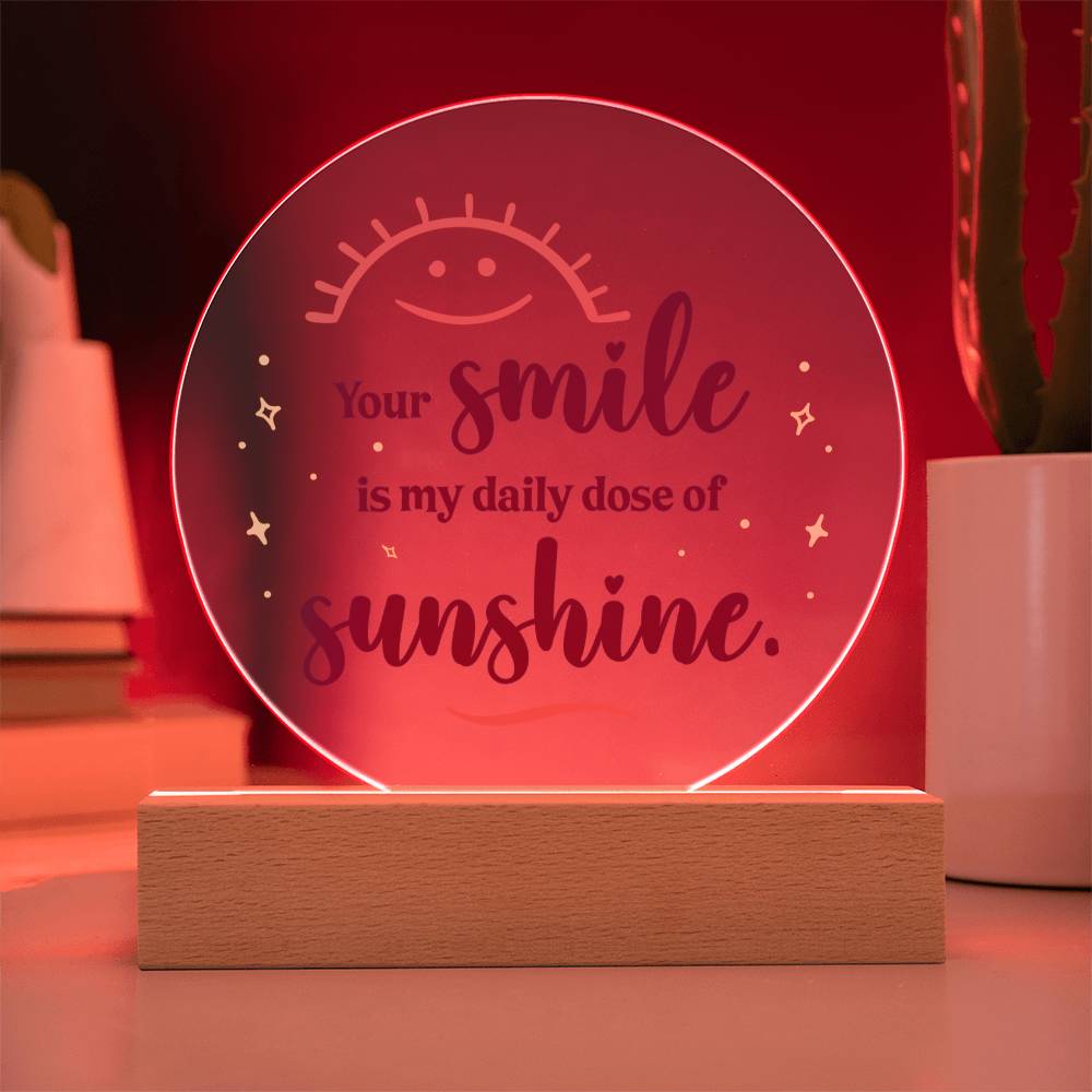 Acrylic Circle Plaque Keepsake Gift
