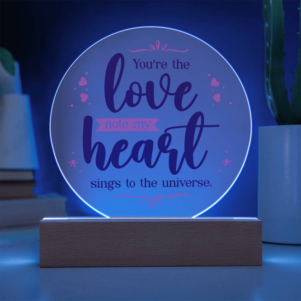 Acrylic Circle Plaque Keepsake Gift