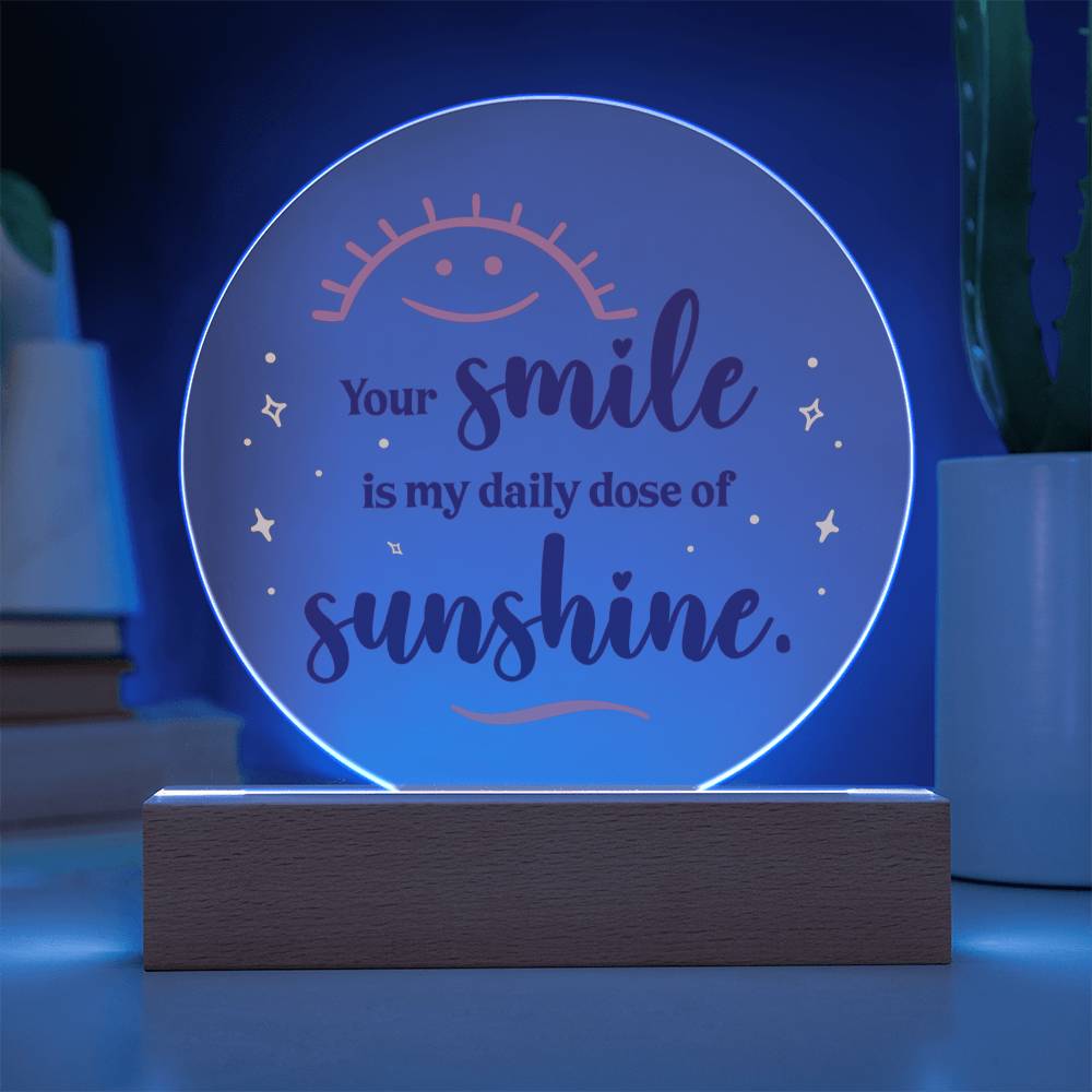 Acrylic Circle Plaque Keepsake Gift