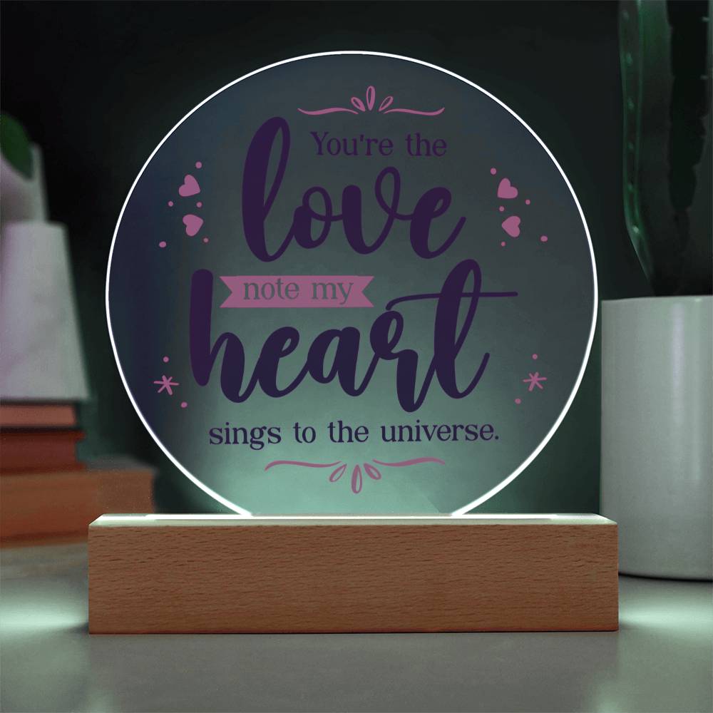 Acrylic Circle Plaque Keepsake Gift