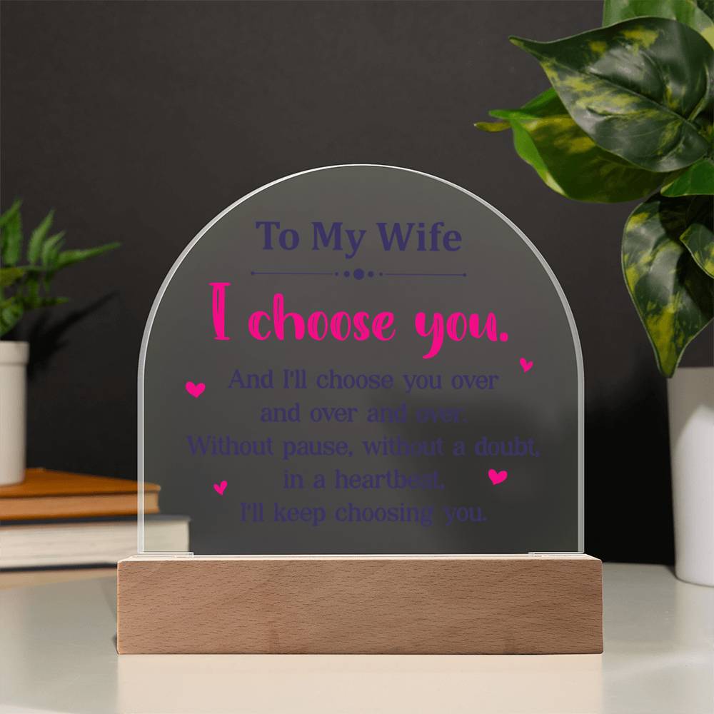 Acrylic Dome Plaque Keepsake Gift