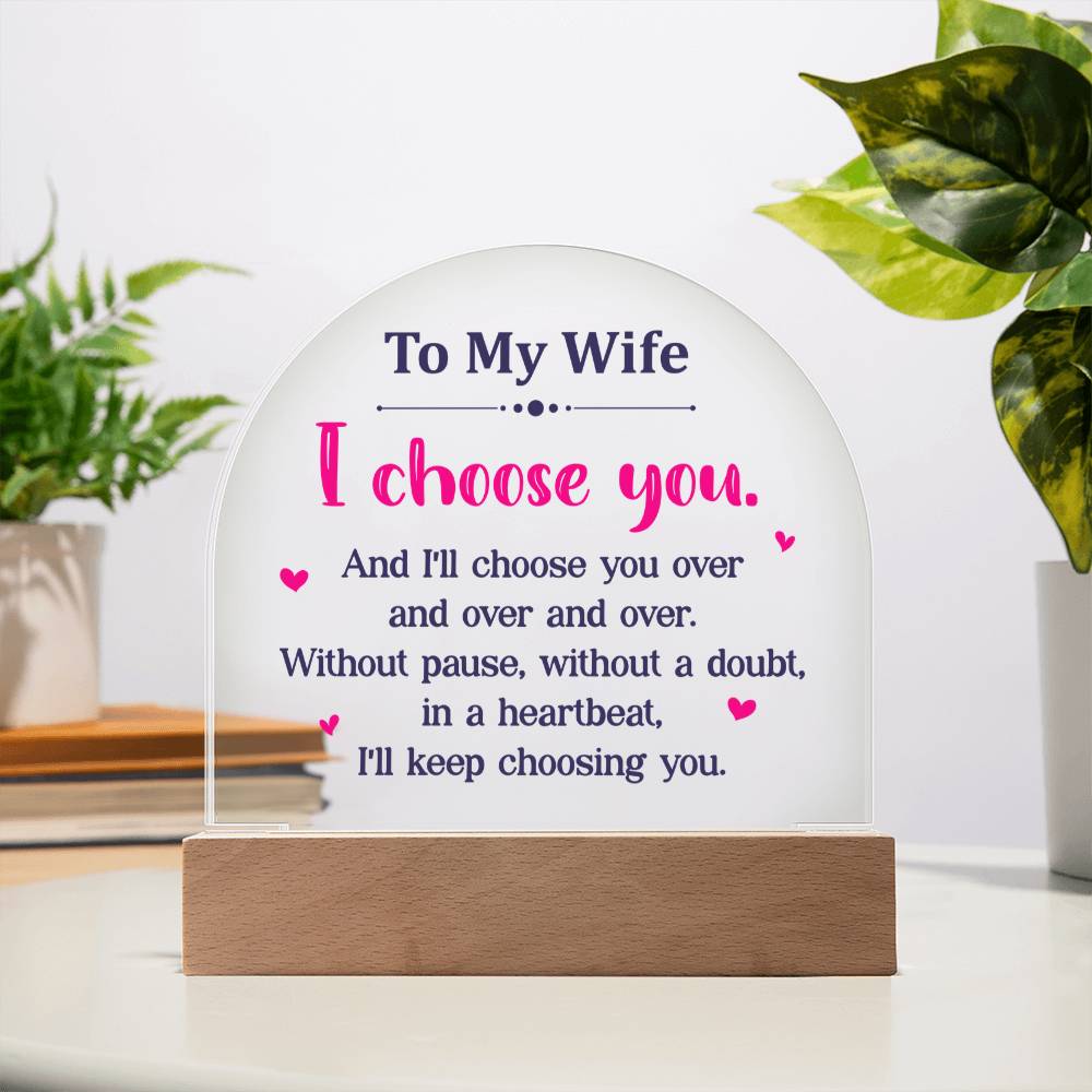 Acrylic Dome Plaque Keepsake Gift