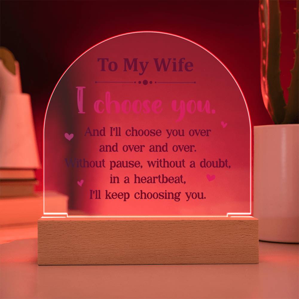 Acrylic Dome Plaque Keepsake Gift