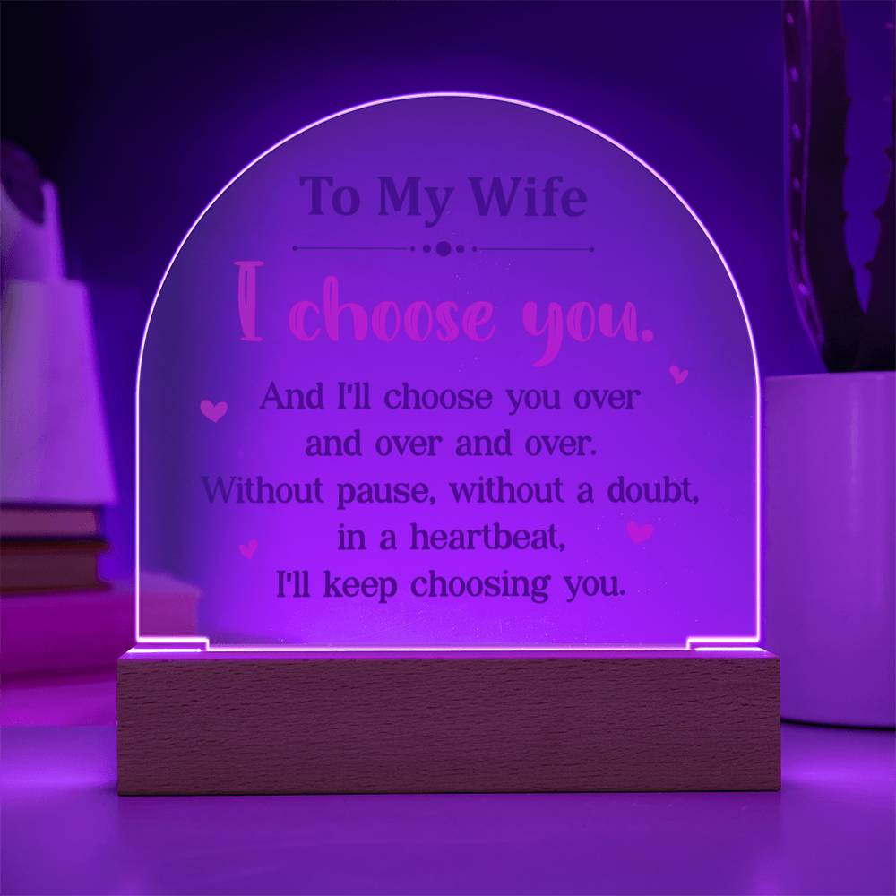 Acrylic Dome Plaque Keepsake Gift