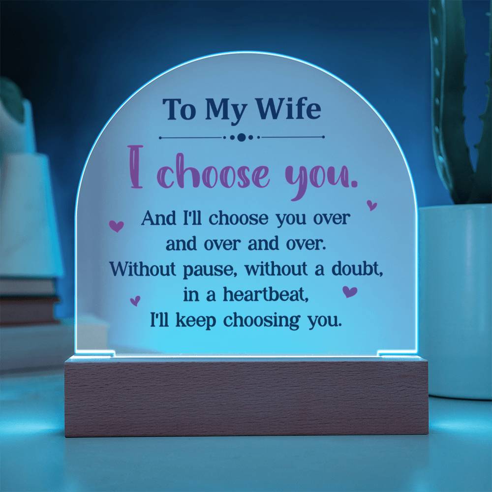 Acrylic Dome Plaque Keepsake Gift