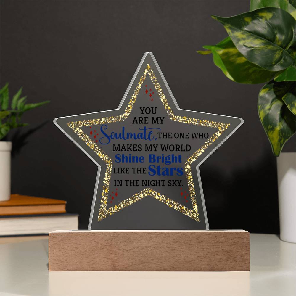 Acrylic Star Plaque Keepsake Gift