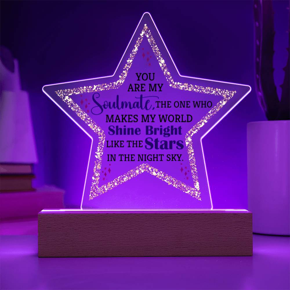 Acrylic Star Plaque Keepsake Gift
