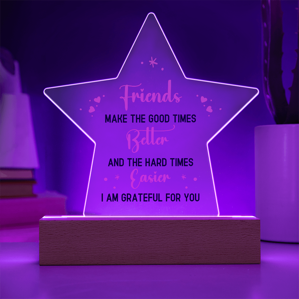 Acrylic Star Plaque Keepsake Gift
