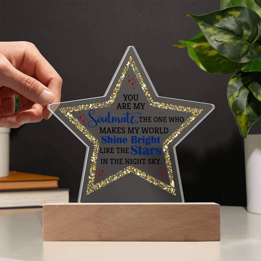 Acrylic Star Plaque Keepsake Gift