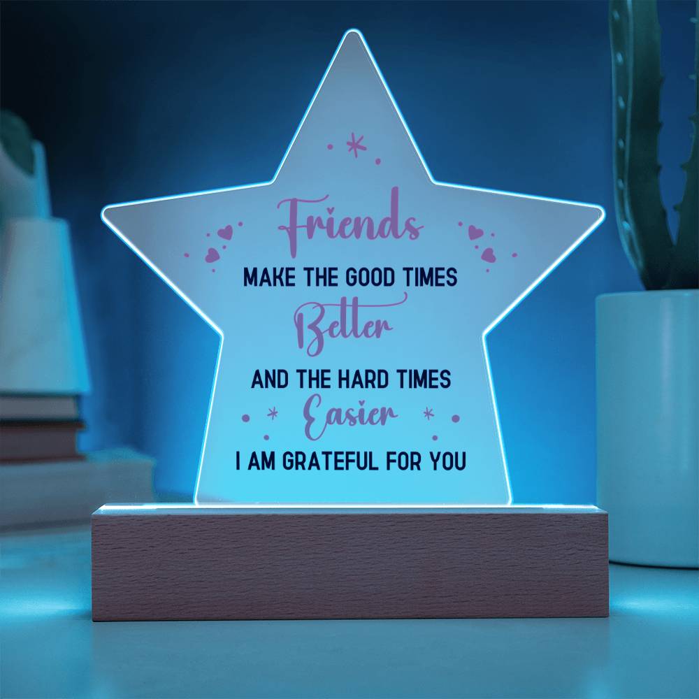 Acrylic Star Plaque Keepsake Gift
