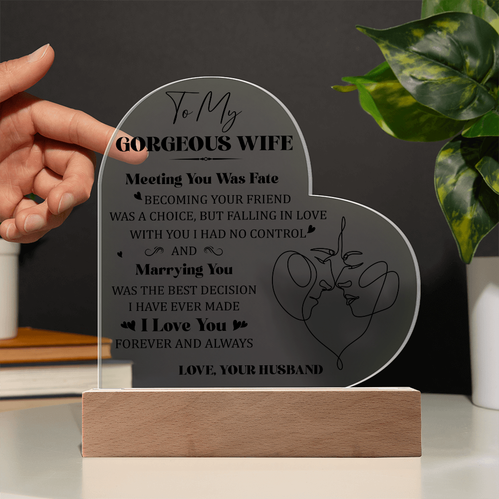 Acrylic Heart Plaque