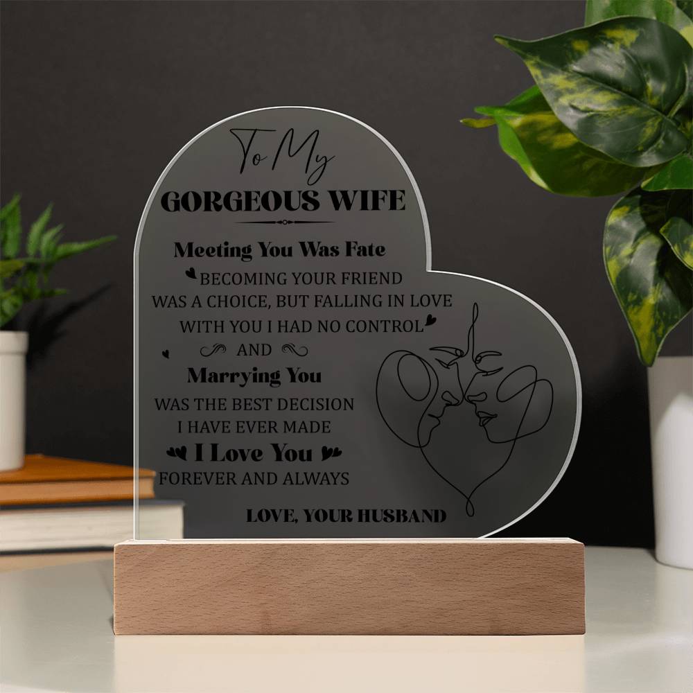 Acrylic Heart Plaque