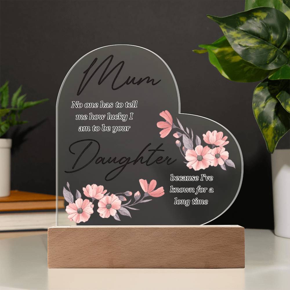 Acrylic Heart Plaque