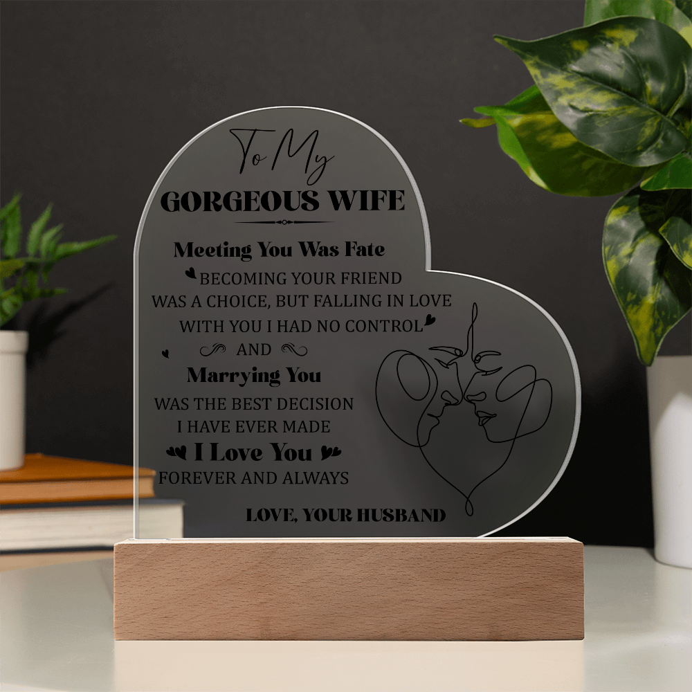 Acrylic Heart Plaque