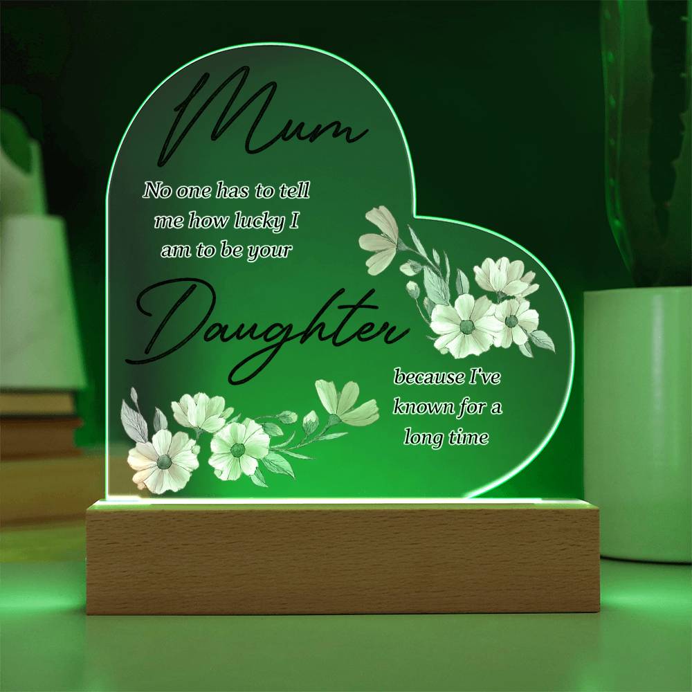 Acrylic Heart Plaque