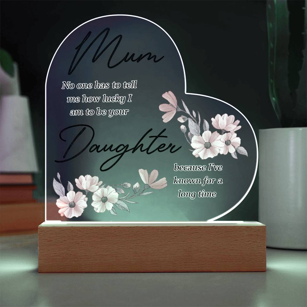 Acrylic Heart Plaque