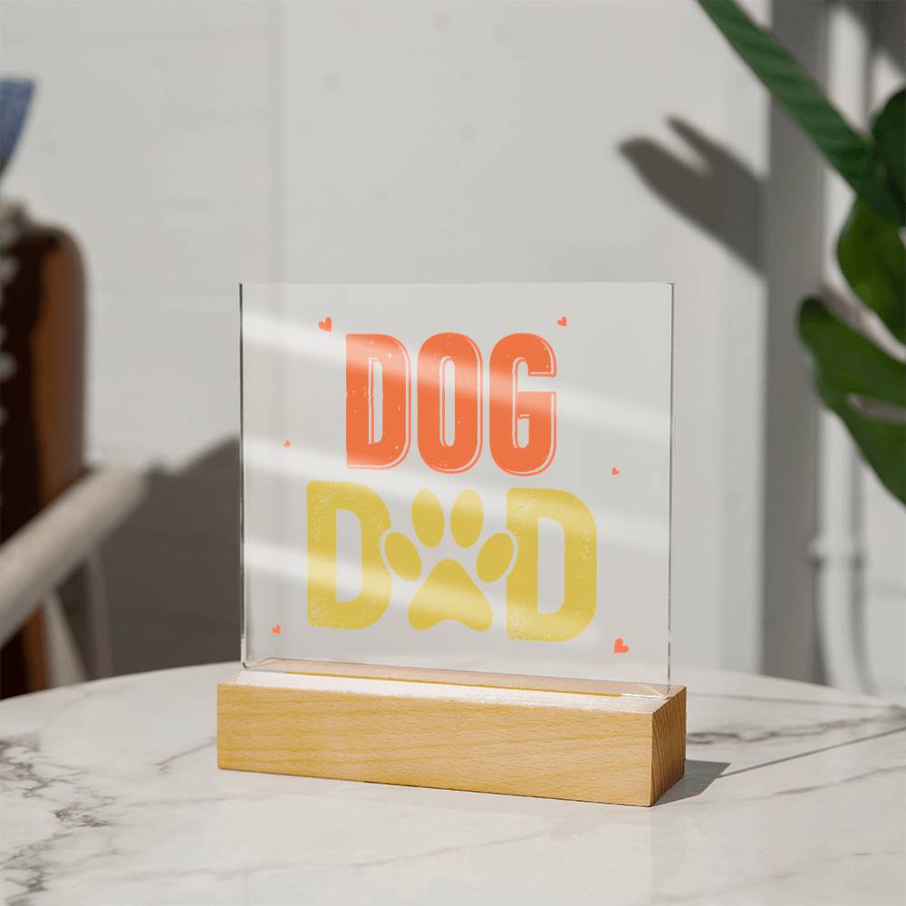 Dog Dad Acrylic Square Plaque