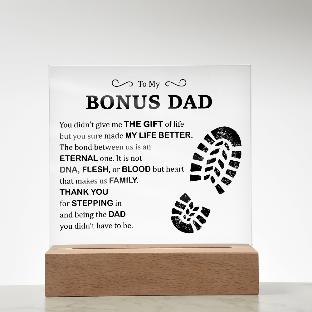 Bonus Dad Thank You for Your Guidance Acrylic Square Plaque