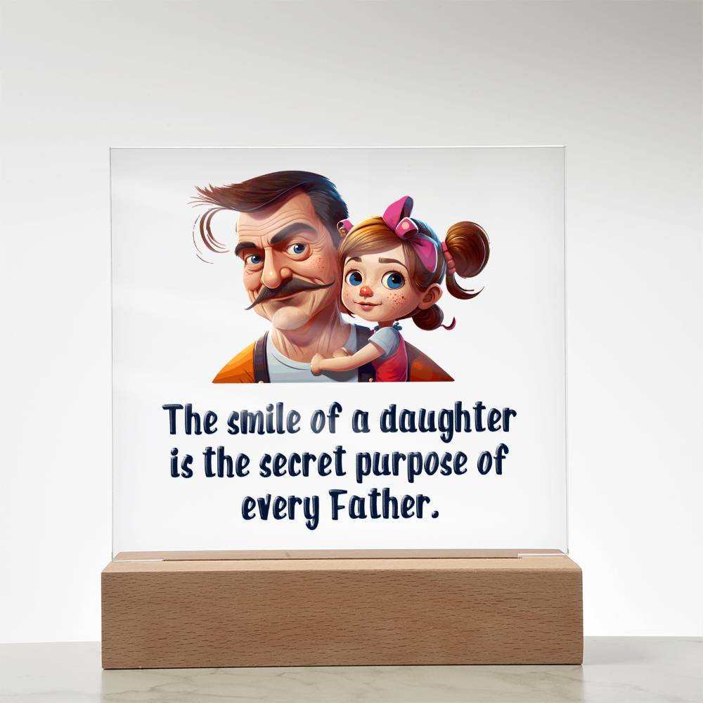 The Smile of a Daughter Father Acrylic Square Plaque