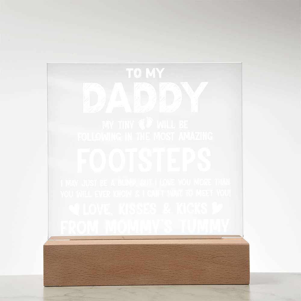 World's Best Dad Happy Father's Day Acrylic Square Plaque
