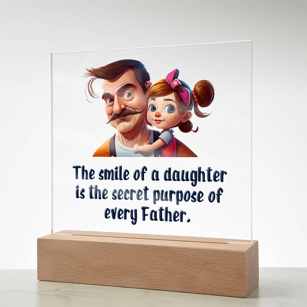 The Smile of a Daughter Father Acrylic Square Plaque