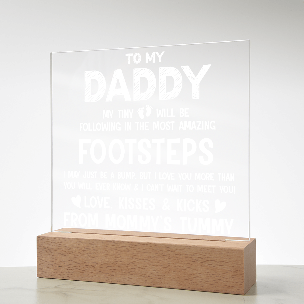 World's Best Dad Happy Father's Day Acrylic Square Plaque