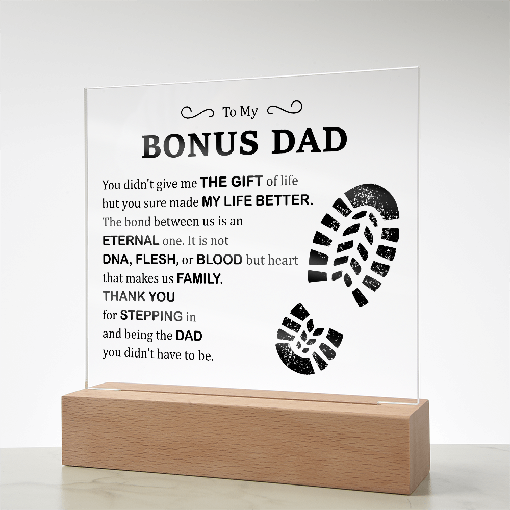 Bonus Dad Thank You for Your Guidance Acrylic Square Plaque