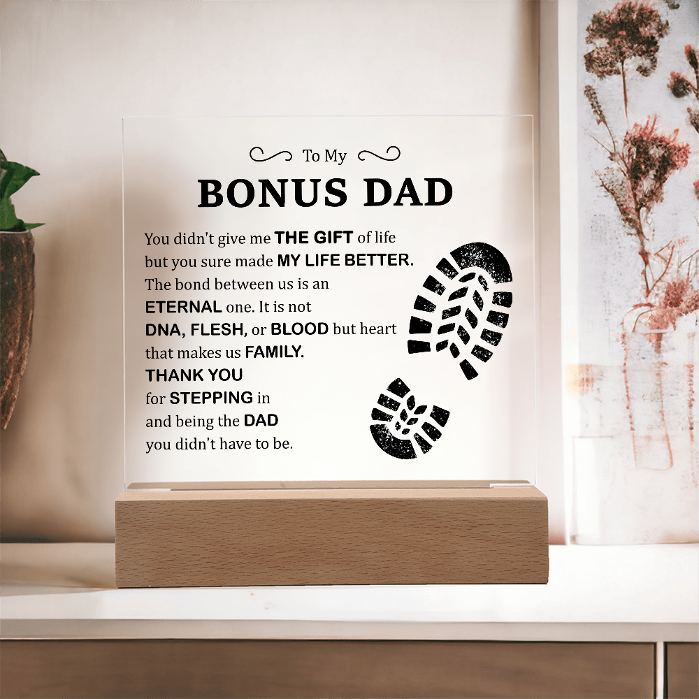 Bonus Dad Thank You for Your Guidance Acrylic Square Plaque