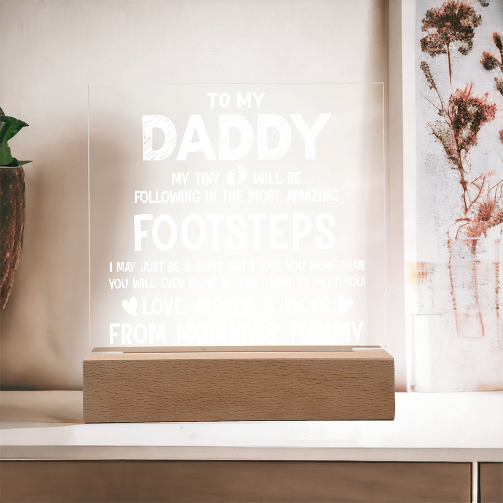 World's Best Dad Happy Father's Day Acrylic Square Plaque