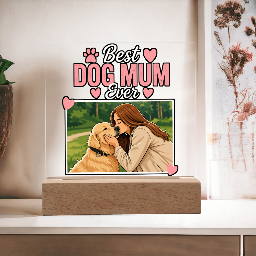 Best Dog Mum Ever Acrylic Square Plaque