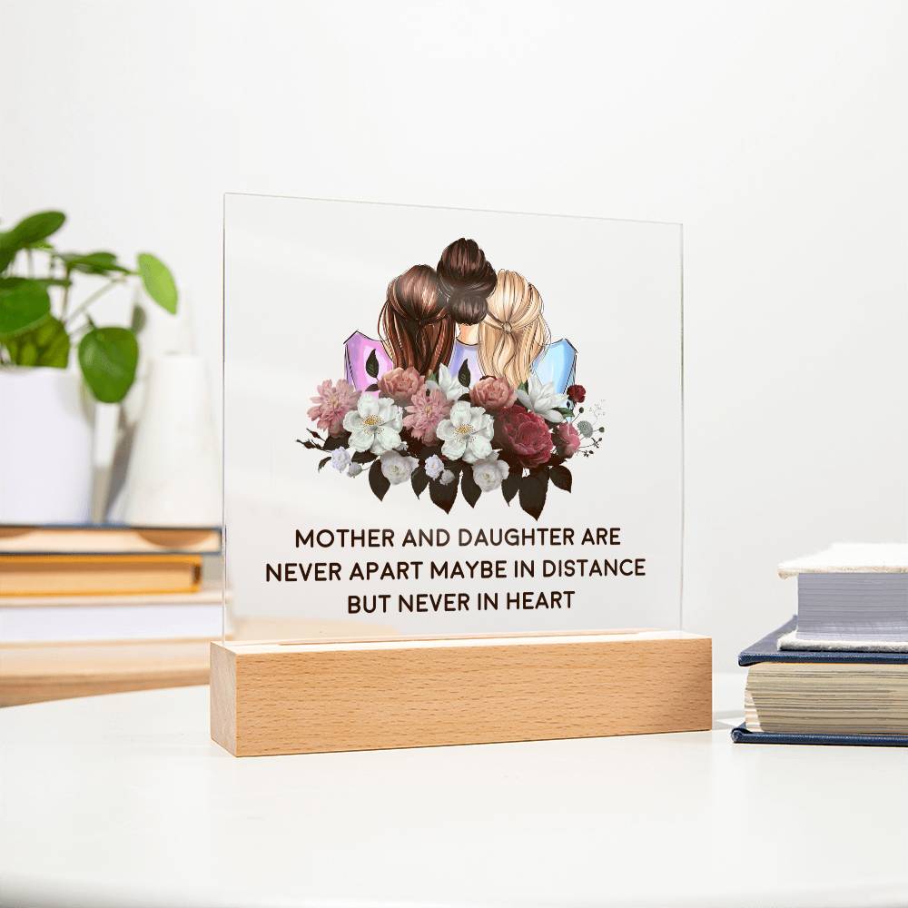 Mother and Daughter Never Apart Acrylic Square Plaque