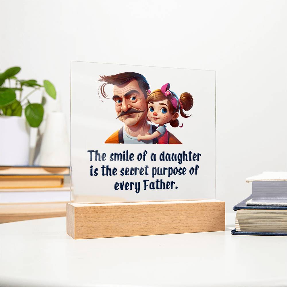 The Smile of a Daughter Father Acrylic Square Plaque