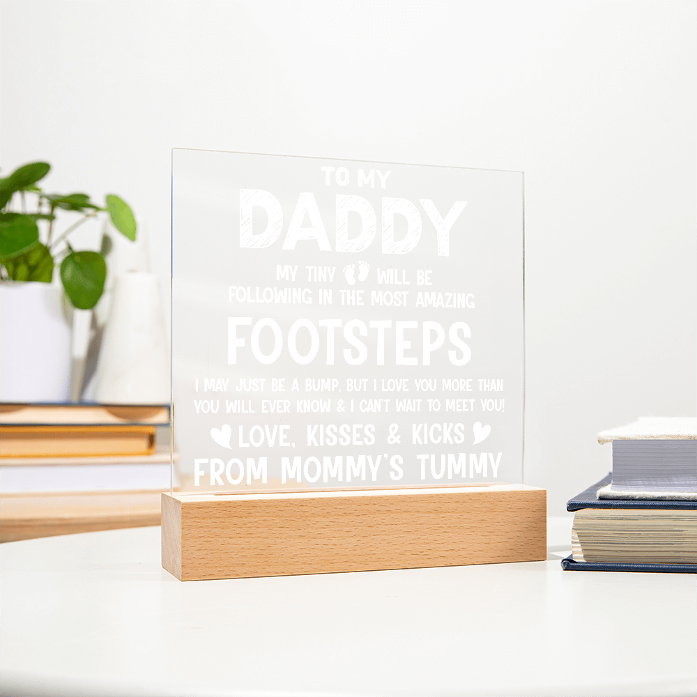 World's Best Dad Happy Father's Day Acrylic Square Plaque