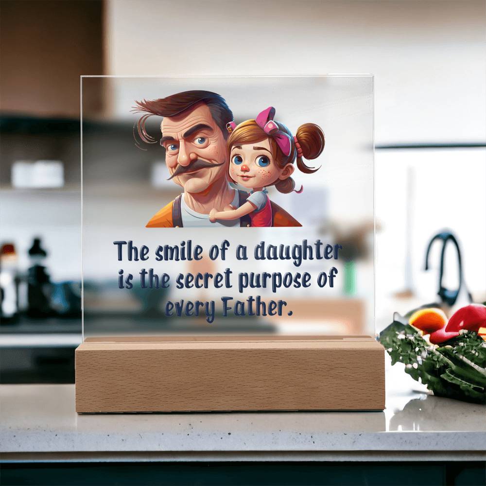 The Smile of a Daughter Father Acrylic Square Plaque