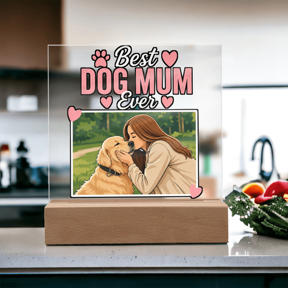 Best Dog Mum Ever Acrylic Square Plaque