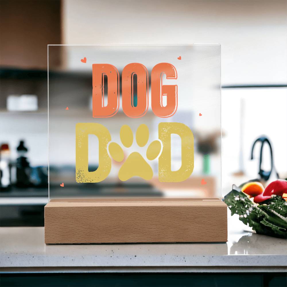 Dog Dad Acrylic Square Plaque