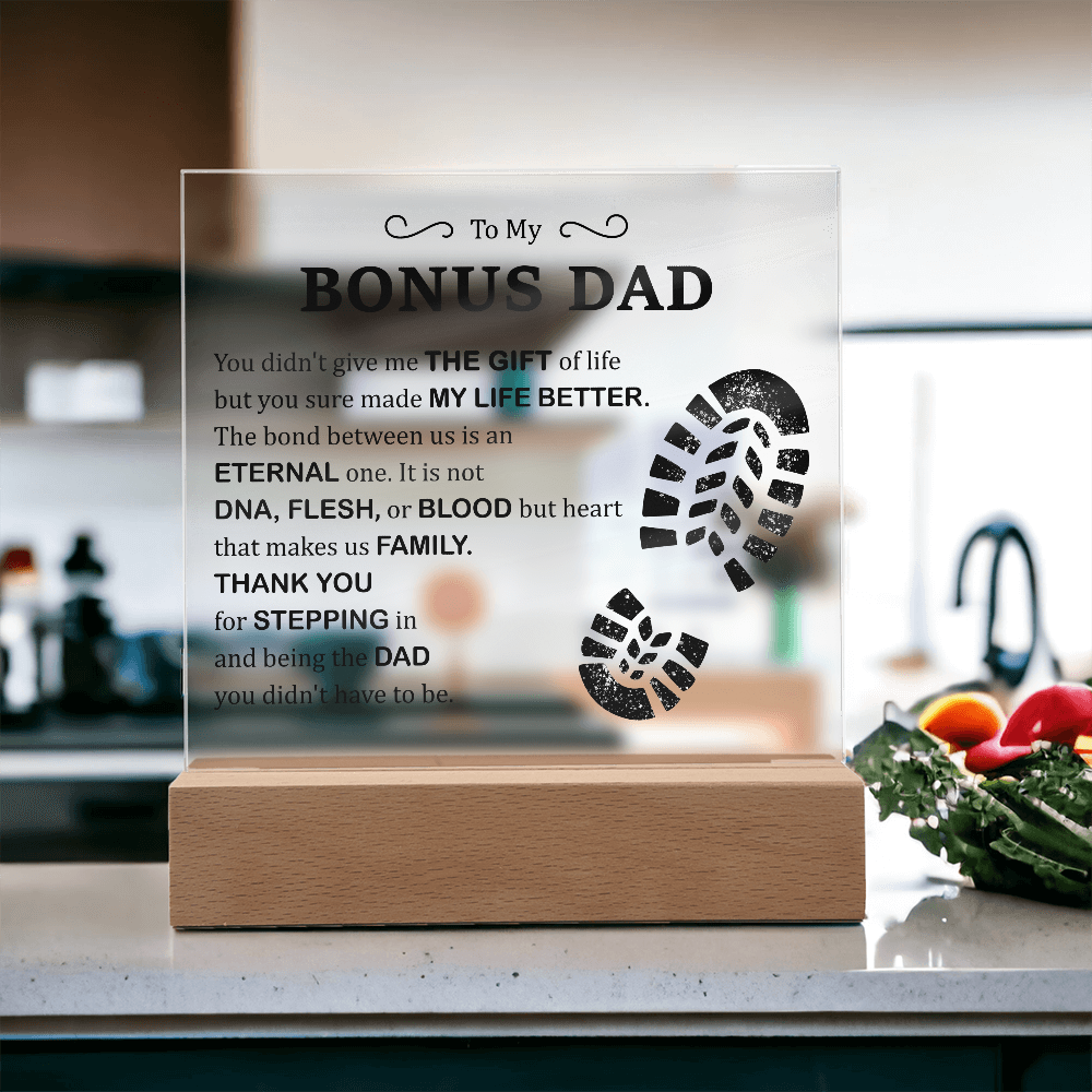 Bonus Dad Thank You for Your Guidance Acrylic Square Plaque