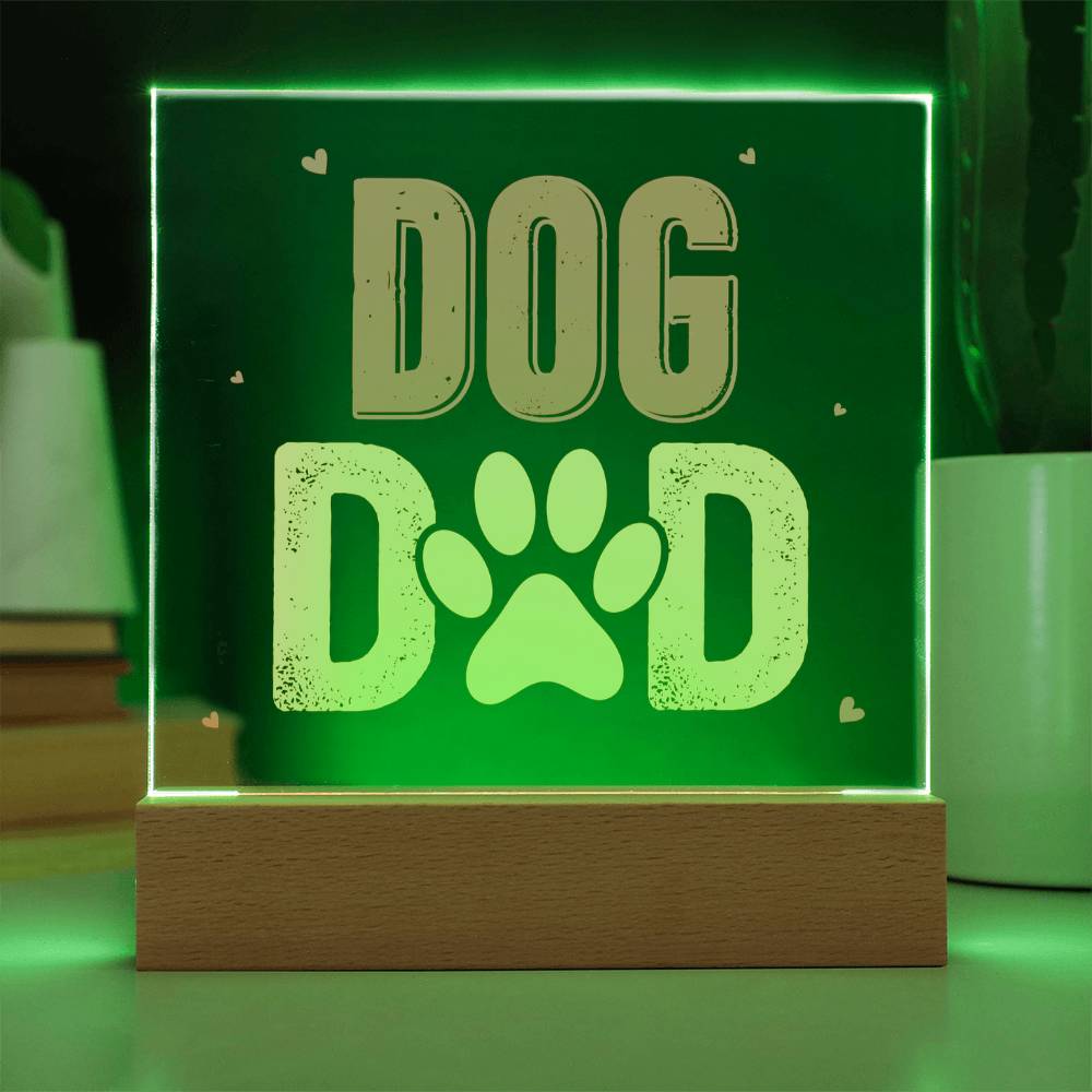 Dog Dad Acrylic Square Plaque