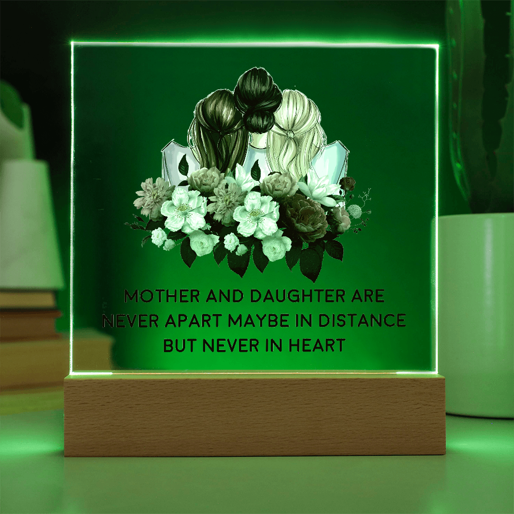Mother and Daughter Never Apart Acrylic Square Plaque
