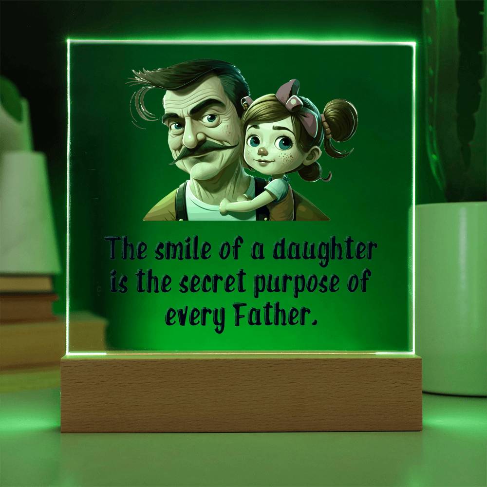 The Smile of a Daughter Father Acrylic Square Plaque