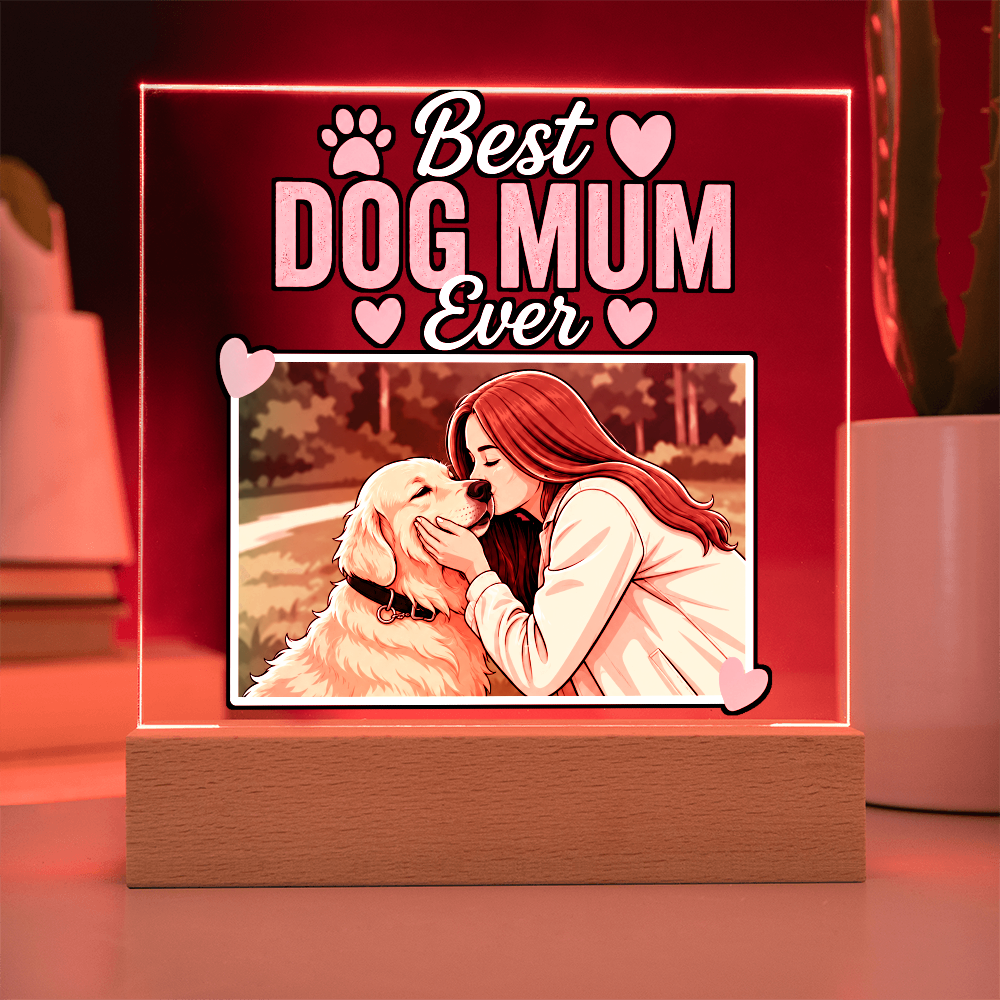 Best Dog Mum Ever Acrylic Square Plaque