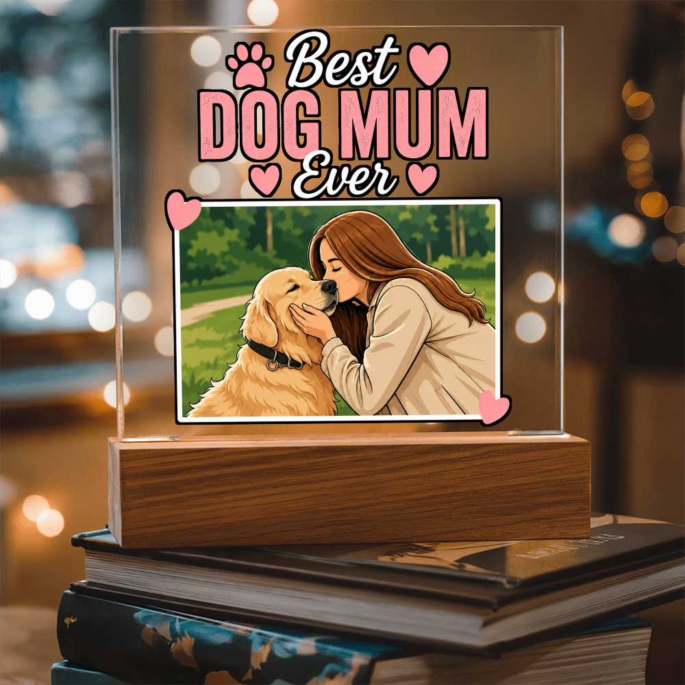 Best Dog Mum Ever Acrylic Square Plaque