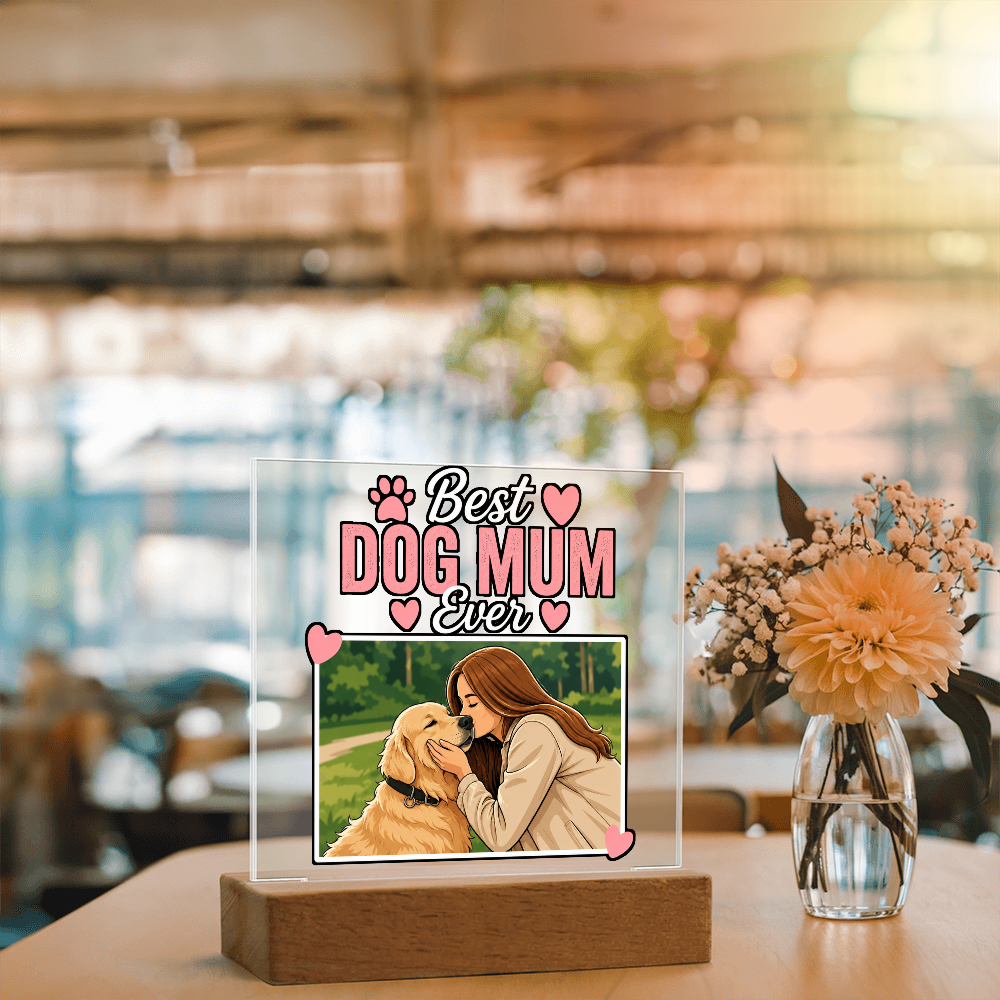 Best Dog Mum Ever Acrylic Square Plaque
